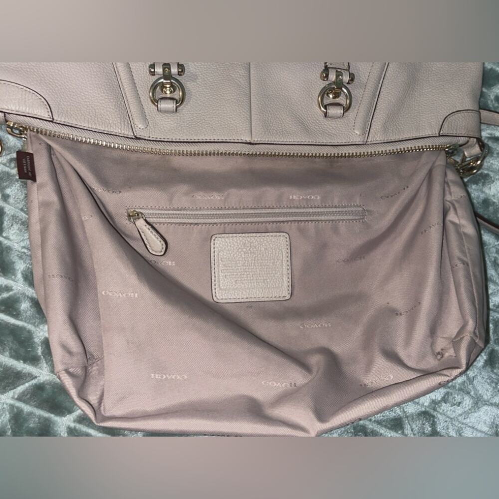 Coach Prairie Chain Satchel EUC Nude Pebble Quiet Luxury Old Money Convertible - Picture 12 of 15